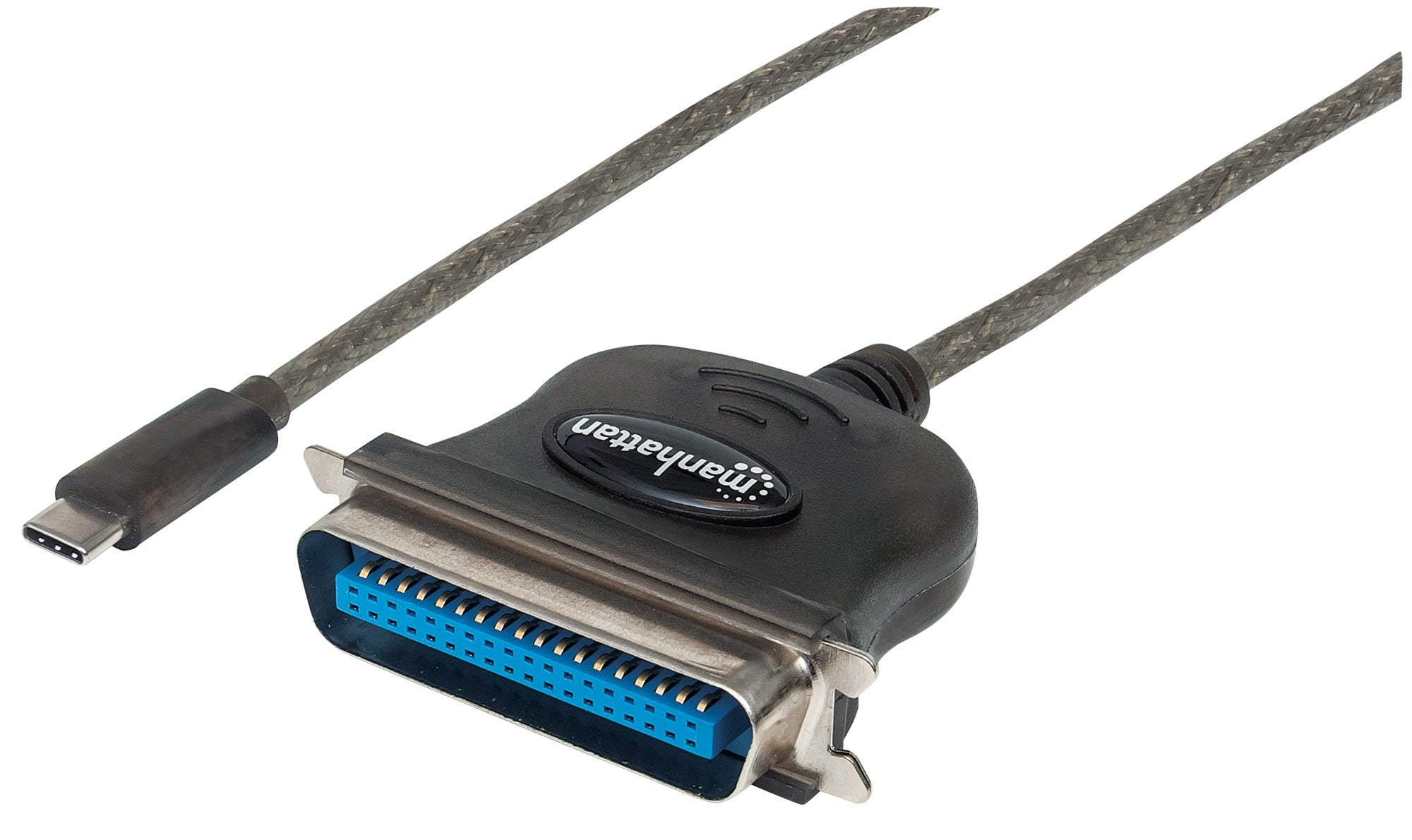 Manhattan USB-C Full Speed to Parallel Cen36 1m Printer Converter Black