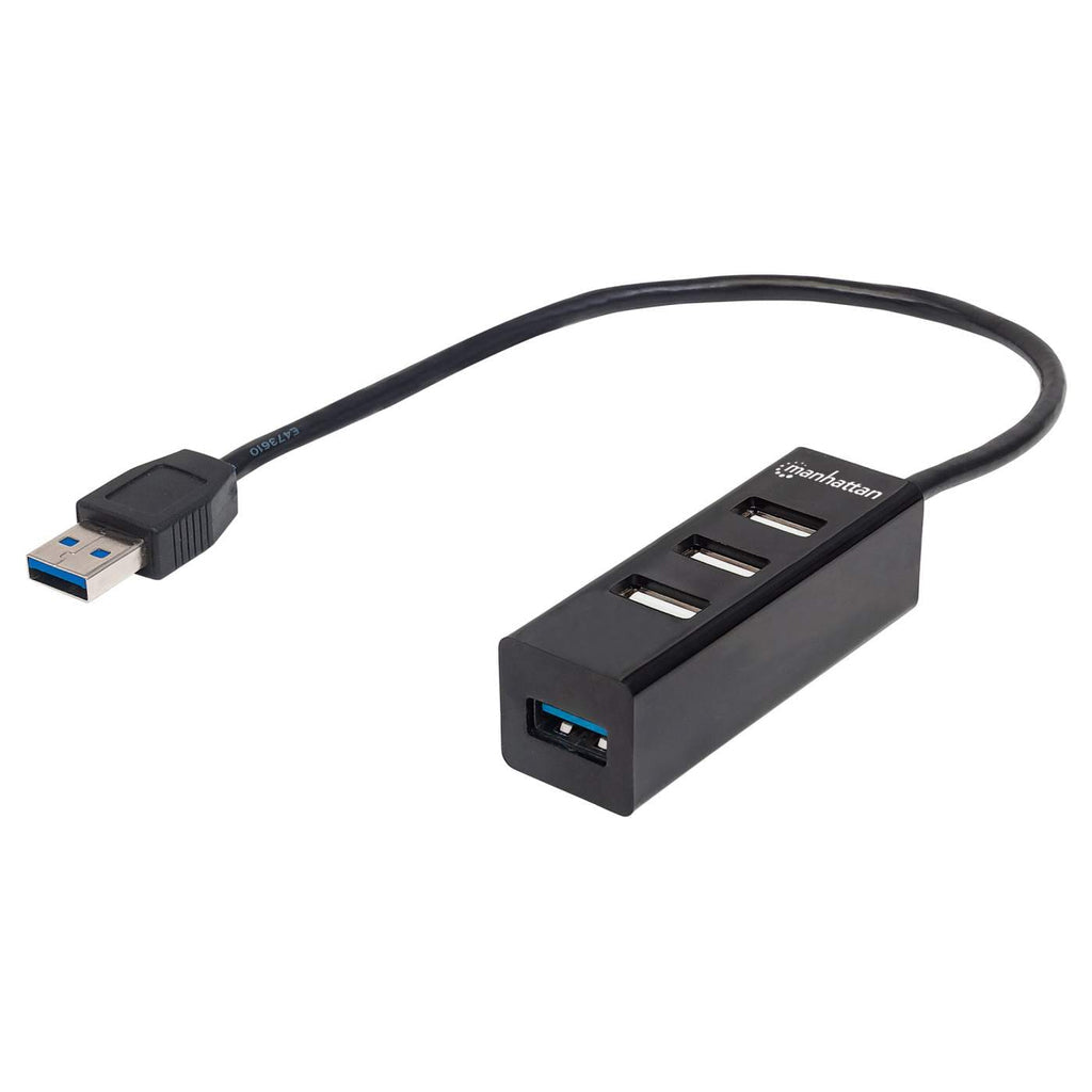 Manhattan Combo Hub 1 USB 3.0 Port/3 USB 2.0 Ports Black