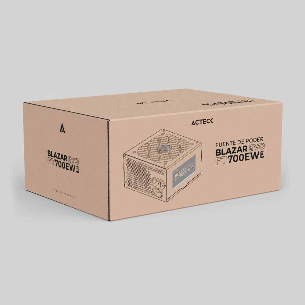 Acteck Blazar Evo FT700EW unidad de fuente de alimentación 700 W 20+4 pin ATX ATX Blanco