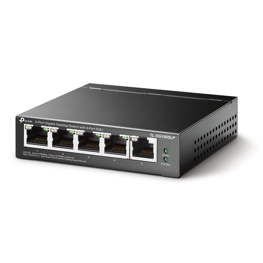 TP-Link TL-SG1005LP dispositivo de redes No administrado Gigabit Ethernet (10/100/1000) Energía sobre Ethernet (PoE) Negro