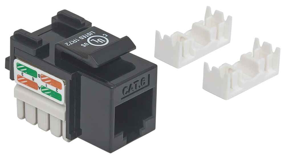 Intellinet JACK RJ45 CAT6 KEYSTONE DE IMPACTO NEGRO