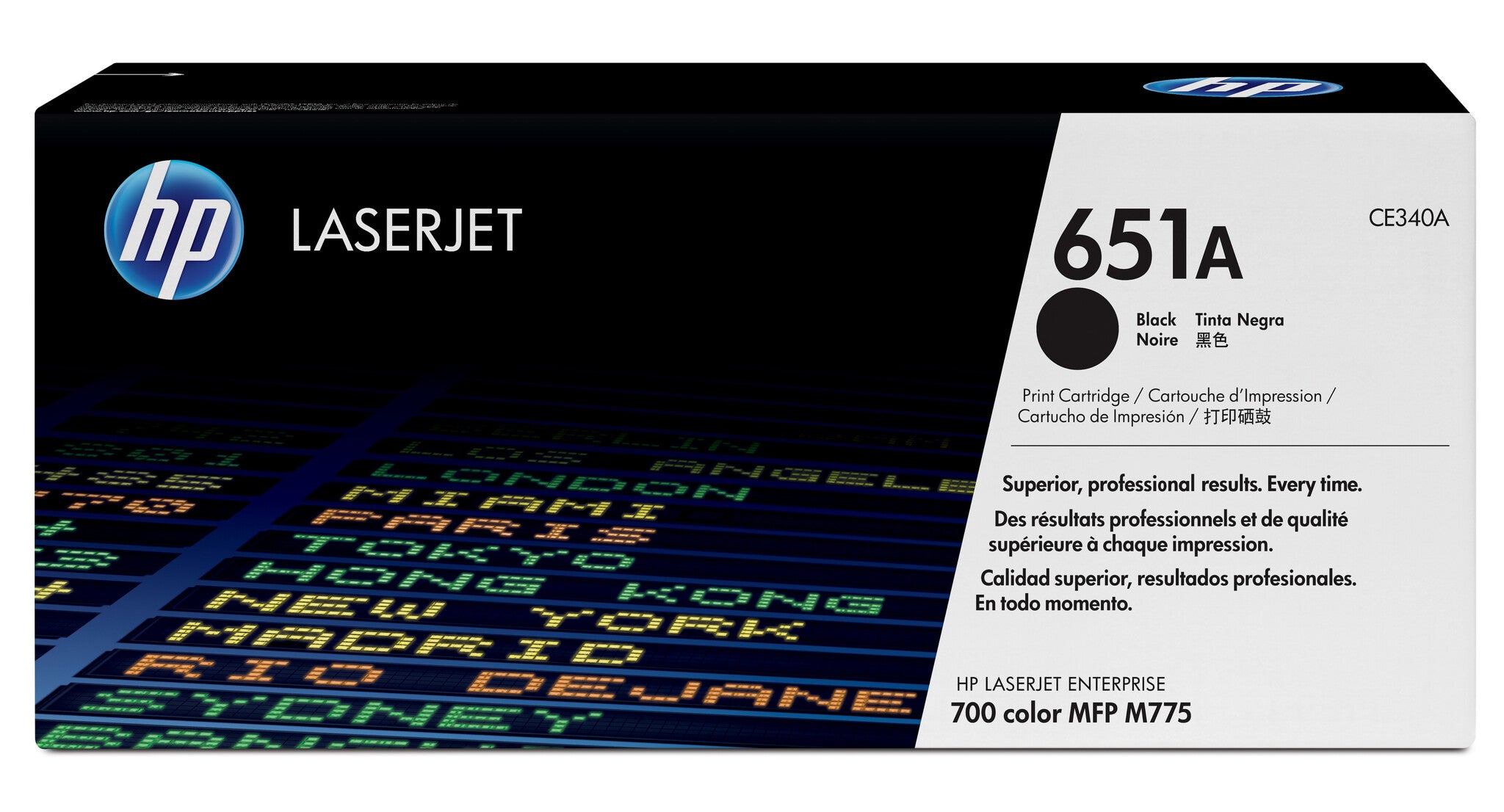 HP Cartucho original de tóner negro 651A LaserJet