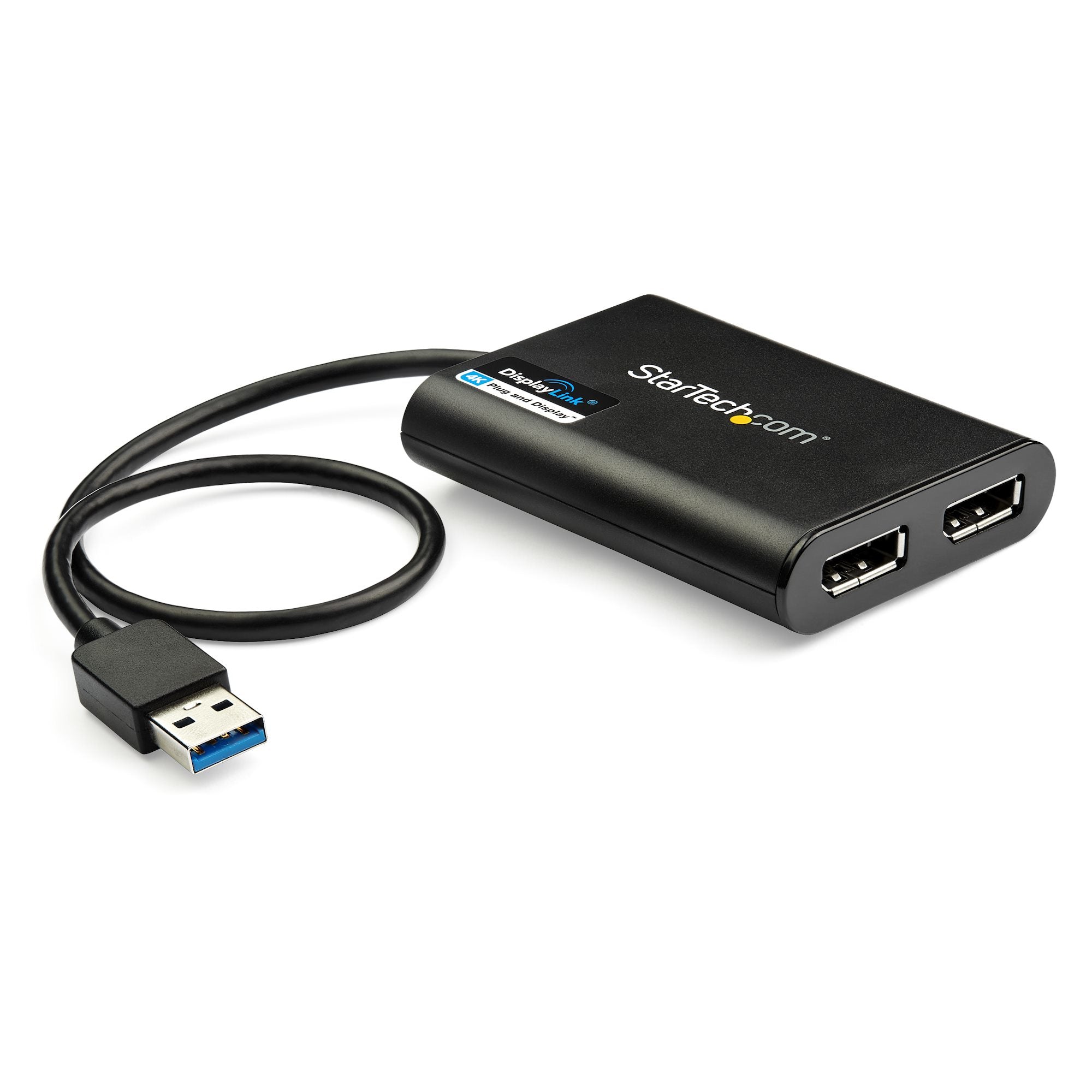 ADAPTADOR DE VIDEO EXTERNO USB 3.0 A DISPLAYPORT DOBLE 4K60 DISPLAYLINK - CABLE CONVERTIDOR USB 3.0 A DP DE VIDEO PARA MAC Y WINDOWS STARTECH