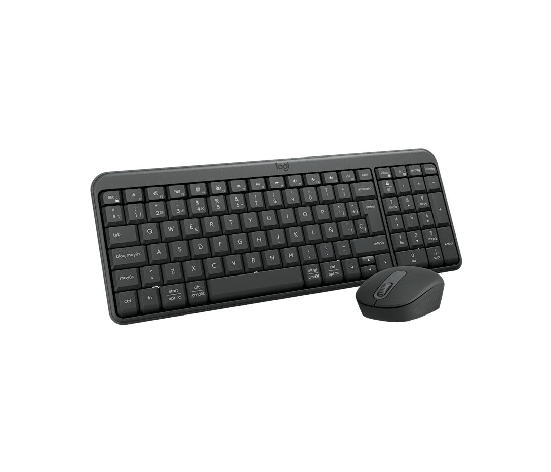 Logitech MK250 Compact Bluetooth Wireless Combo teclado Ratón incluido Universal QWERTY Español Grafito