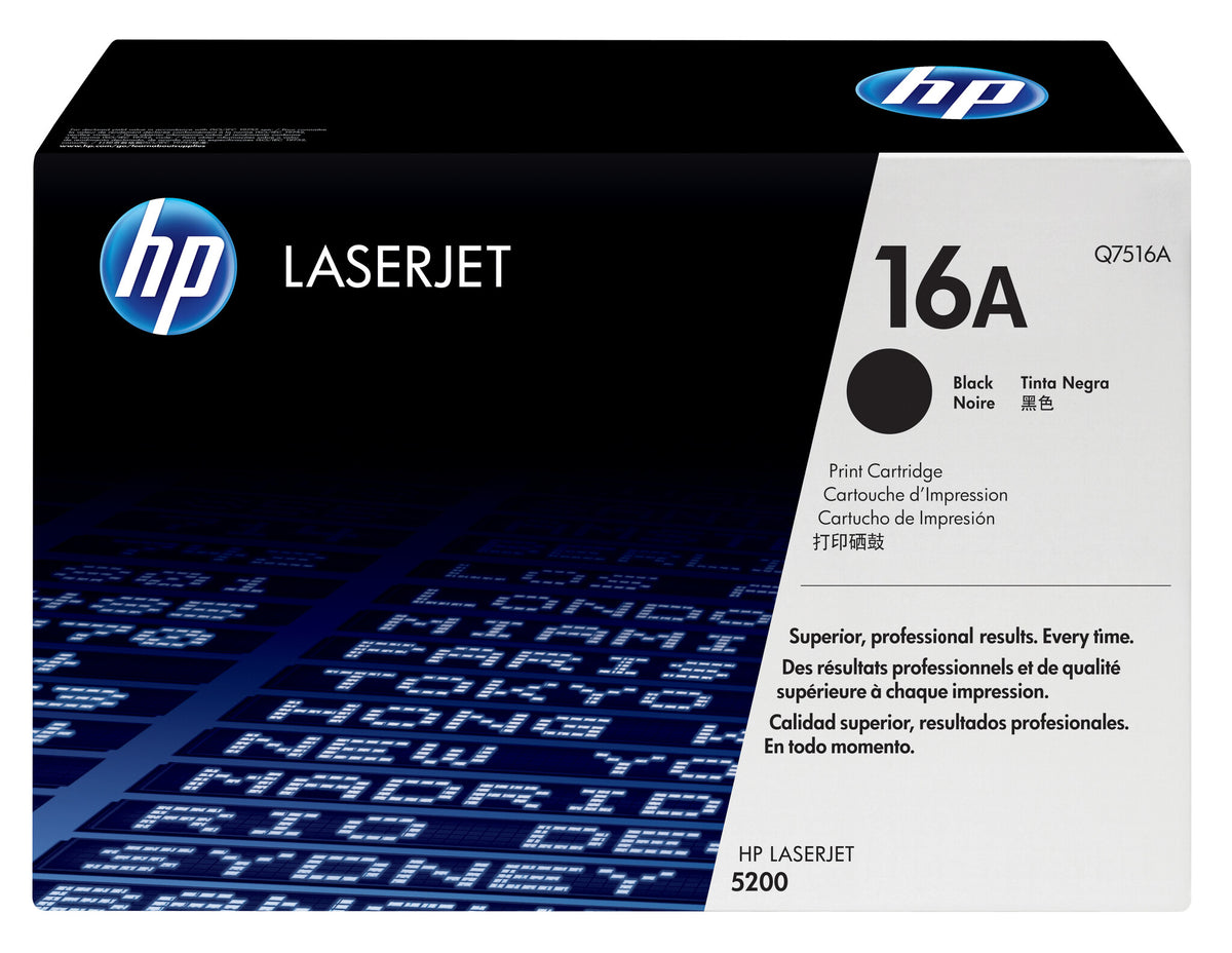 HP Cartucho original de tóner negro 16A LaserJet