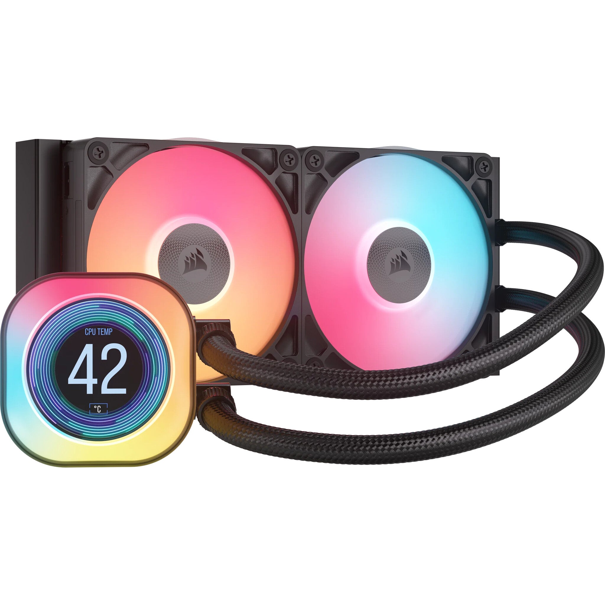 Corsair iCUE LINK TITAN 240 RX LCD Procesador Enfriador de aire 12 cm Negro 1 pieza(s)
