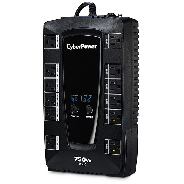 CyberPower AVRG750LCD sistema de alimentación ininterrumpida (UPS) Línea interactiva 0.75 kVA 450 W 12 salidas AC