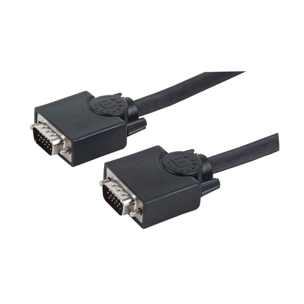 Manhattan SVGA Monitor Cable 8MM HD15M-M 15m Black