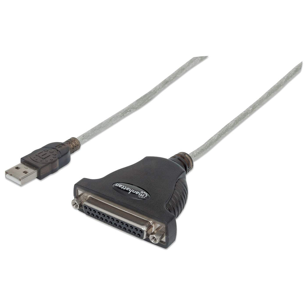 Manhattan USB-A to Parallel DB25 Printer Converter Silver