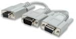 Manhattan VGA Monitor Y-Cable HD15(2) 15cm White