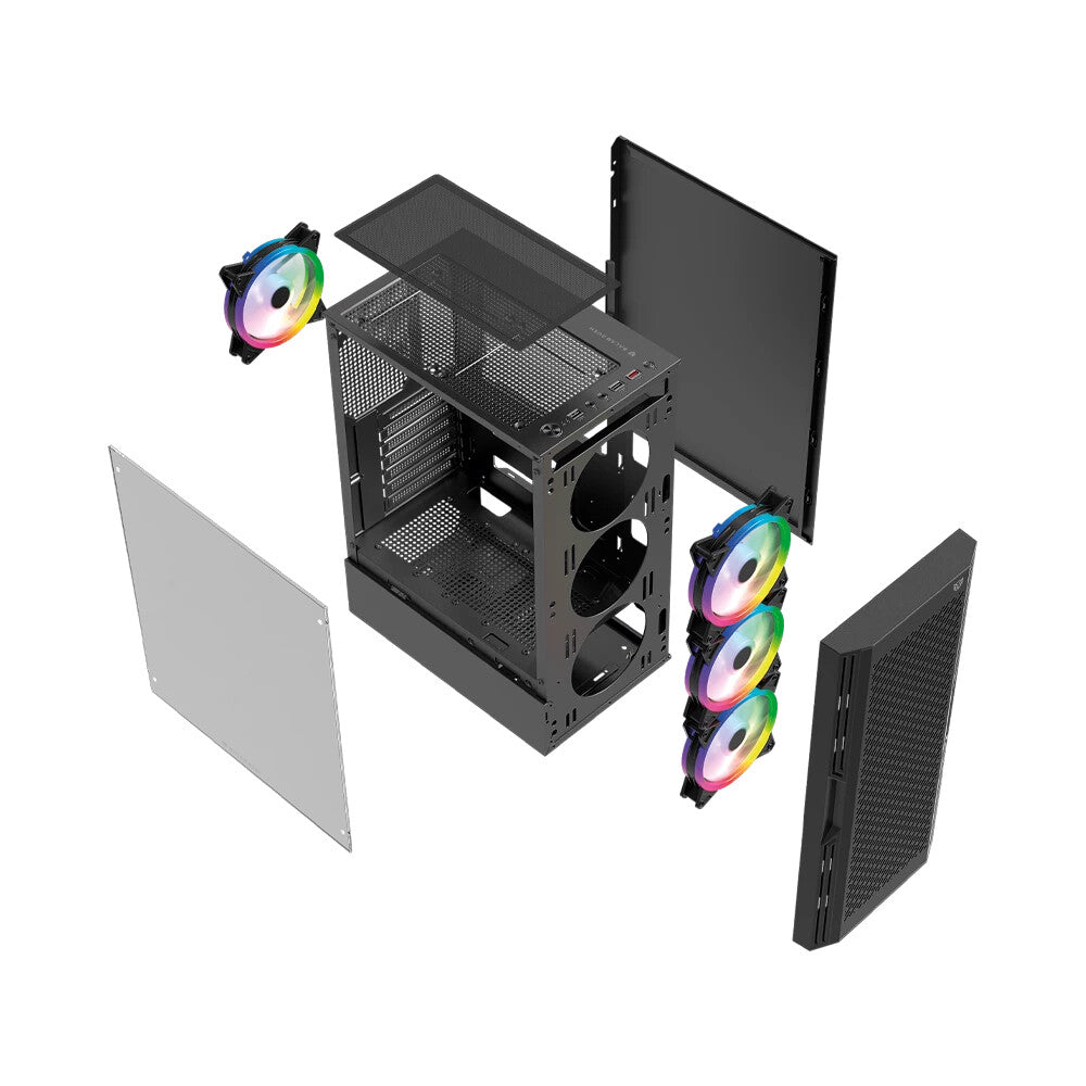 Balam Rush BR-943956 gabinete de computadora Midi Tower Negro