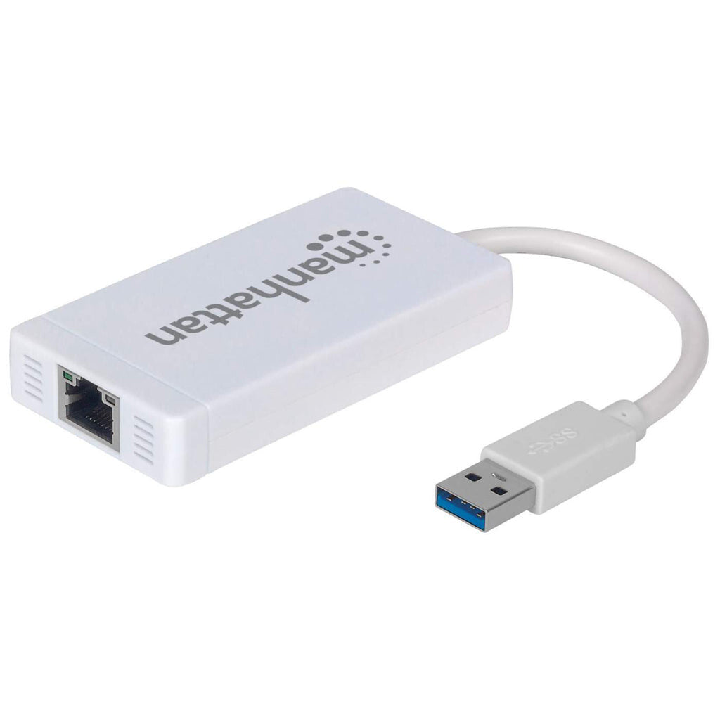 Manhattan Hub de 3 puertos USB 3.0 con Adaptador Gigabit Ethernet