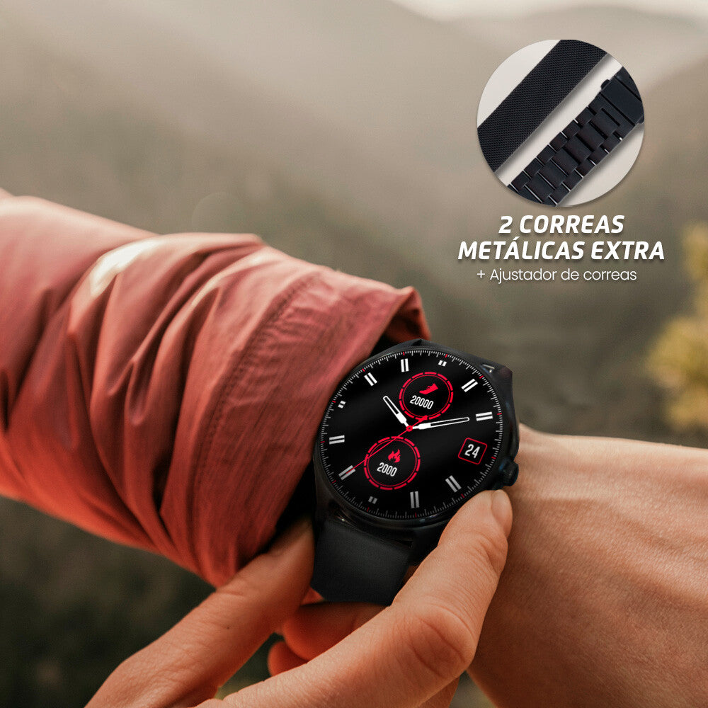 Vorago SW-505 reloj inteligente y deportivo AMOLED 36 mm Digital 466 x 466 Pixeles Pantalla táctil Negro