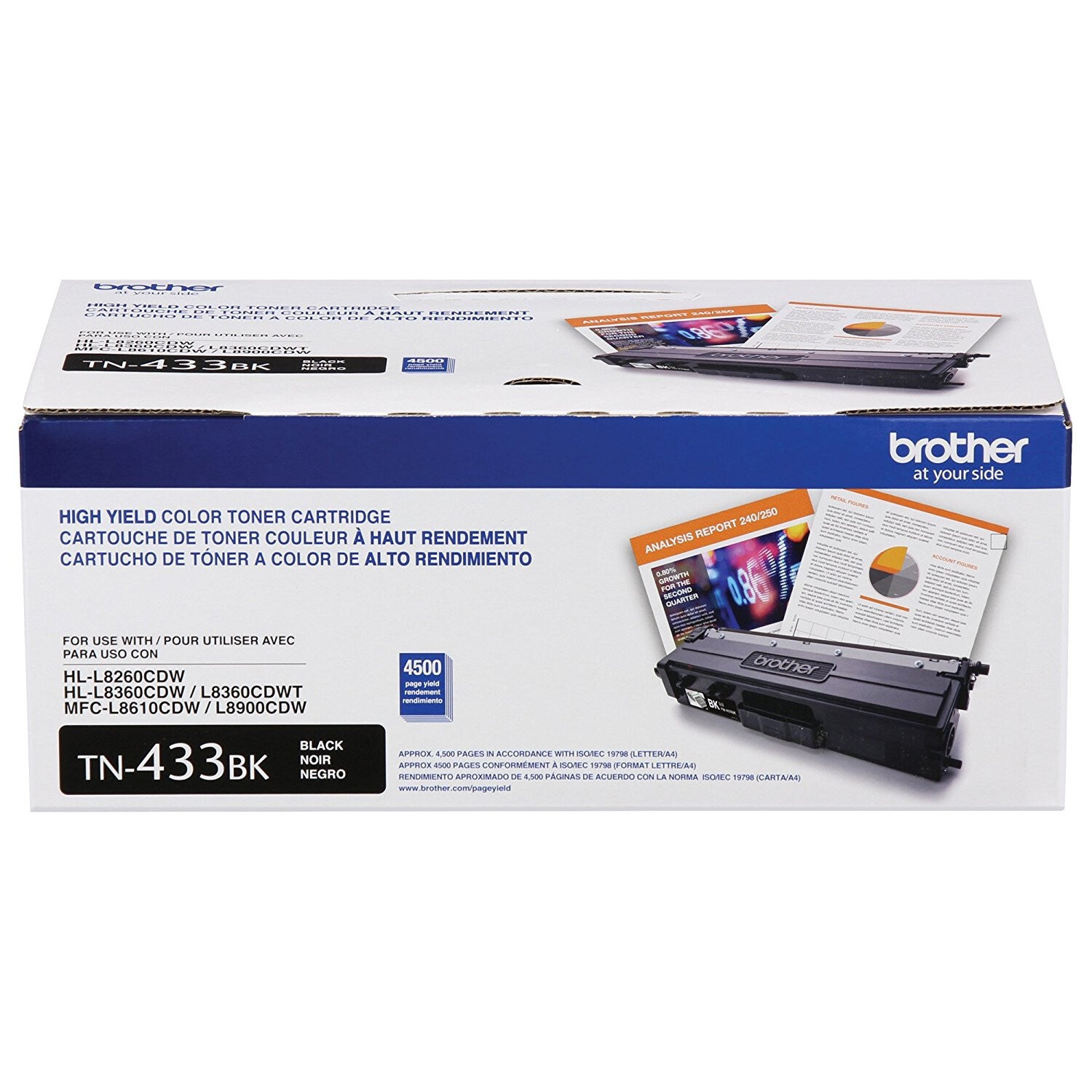 Brother TN-433BK cartucho de tóner 1 pieza(s) Original Negro