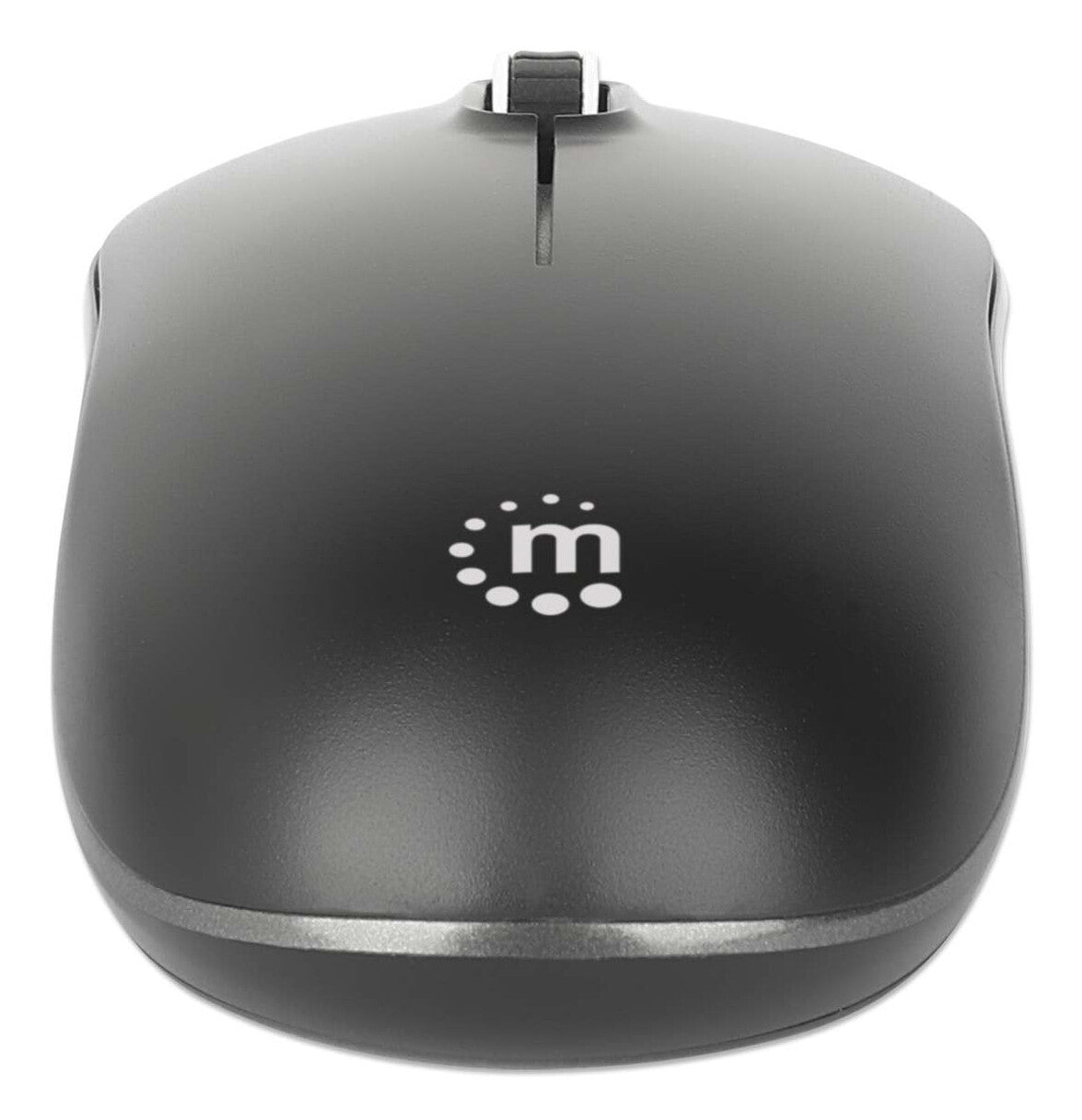 Manhattan Nano receptor USB-A, tres botones y rueda de desplazamiento, 1200 dpi, ambidiestro, negro