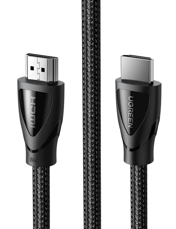Cable HDMI 2.1 de Nylon Trenzado / 5 Metros (16.40 Pies) / 8K@60Hz/4K@120Hz / eARC (Canal de Retorno de Audio) / HDR10+ / VVR / HEC (Canal Ethernet HDMI) / ALLM / 3D / Dolby Atmos / Dolby Vision / 48 Gbps / Mayor Duración