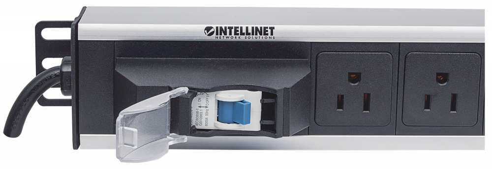 Intellinet Barra multicontactos vertical con 12 salidas - Contactos tipo NEMA