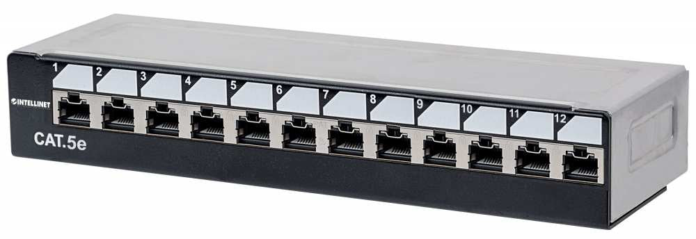 PANEL PARCHEO,INTELLINET,720618, CAT 5E, 12 PTOS ESCRITORIO C/BLOQUEO