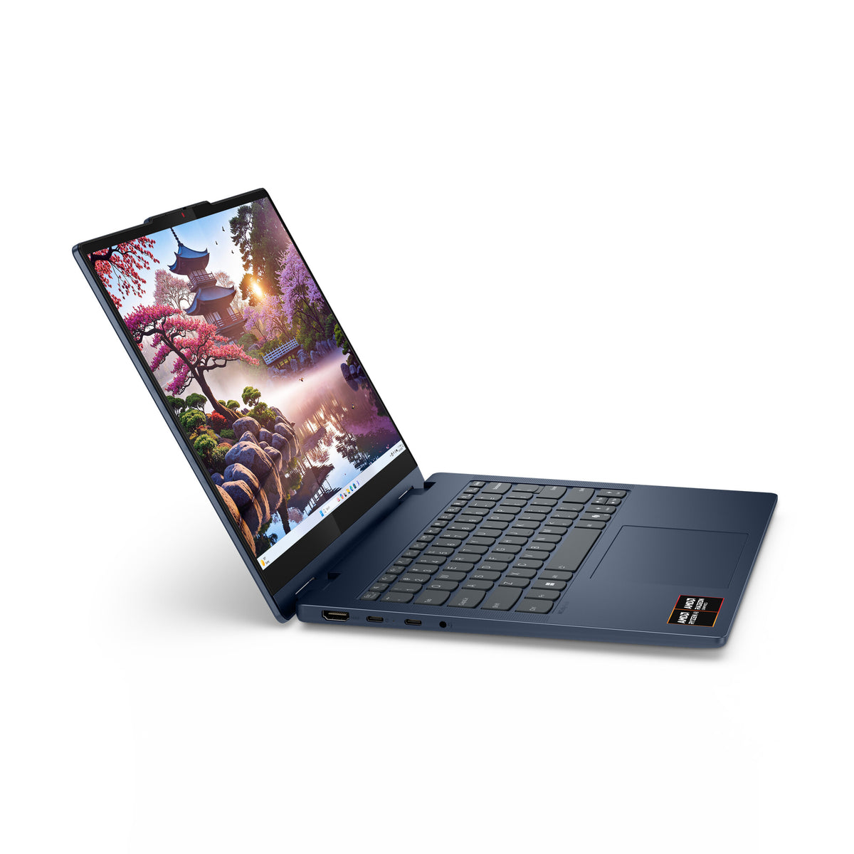 Lenovo IdeaPad 5 2-in-1 14AKP10 Copilot+ PC AMD Ryzen AI 7 350 Híbrido (2-en-1) 35.6 cm (14") Pantalla táctil WUXGA 16 GB 512 GB SSD Wi-Fi 7 (802.11be) Windows 11 Home Español Azul