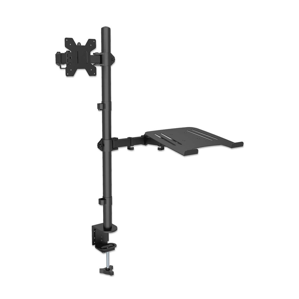 Manhattan Soporte para escritorio combinado con brazo para monitor y soporte para laptop