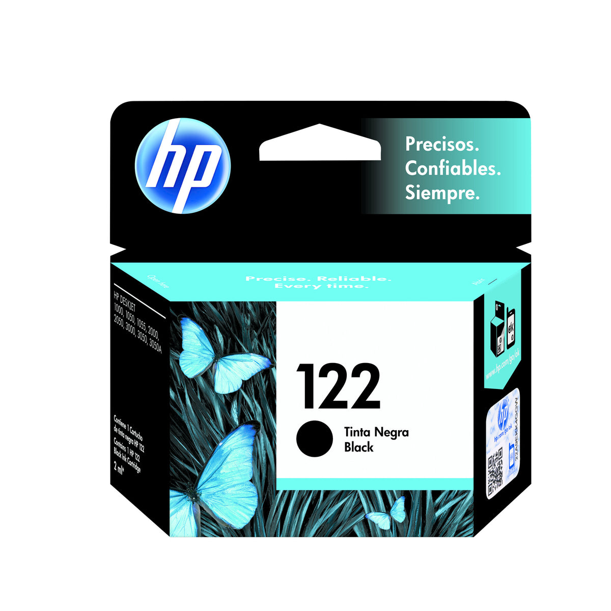 HP Cartucho original de tinta negra 122