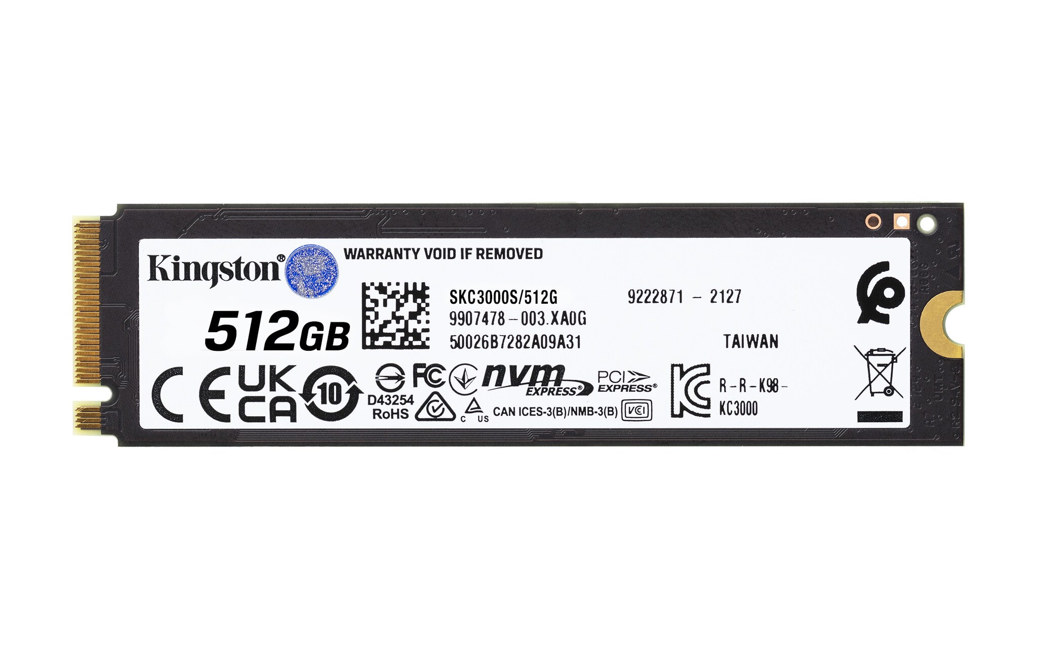 Kingston Technology KC3000 512 GB M.2 PCI Express 4.0 NVMe 3D TLC
