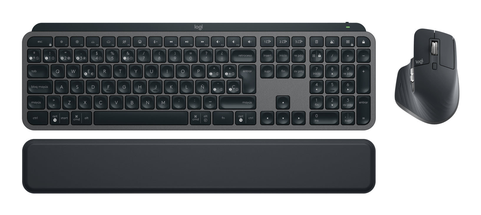TECLADO Y MOUSE LOGITECH MX KEYS COMBO BUSINESS GEN 2 INALAMBRICO USB BOLT (ESPAÑOL) GRAFITO