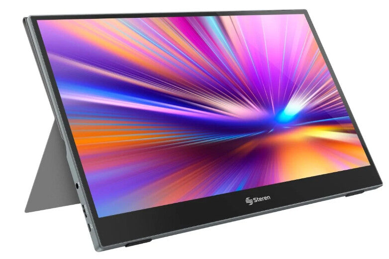 Steren DIS-116T monitor de computadora 39.6 cm (15.6") 1920 x 1080 Pixeles Full HD LCD Pantalla táctil Gris