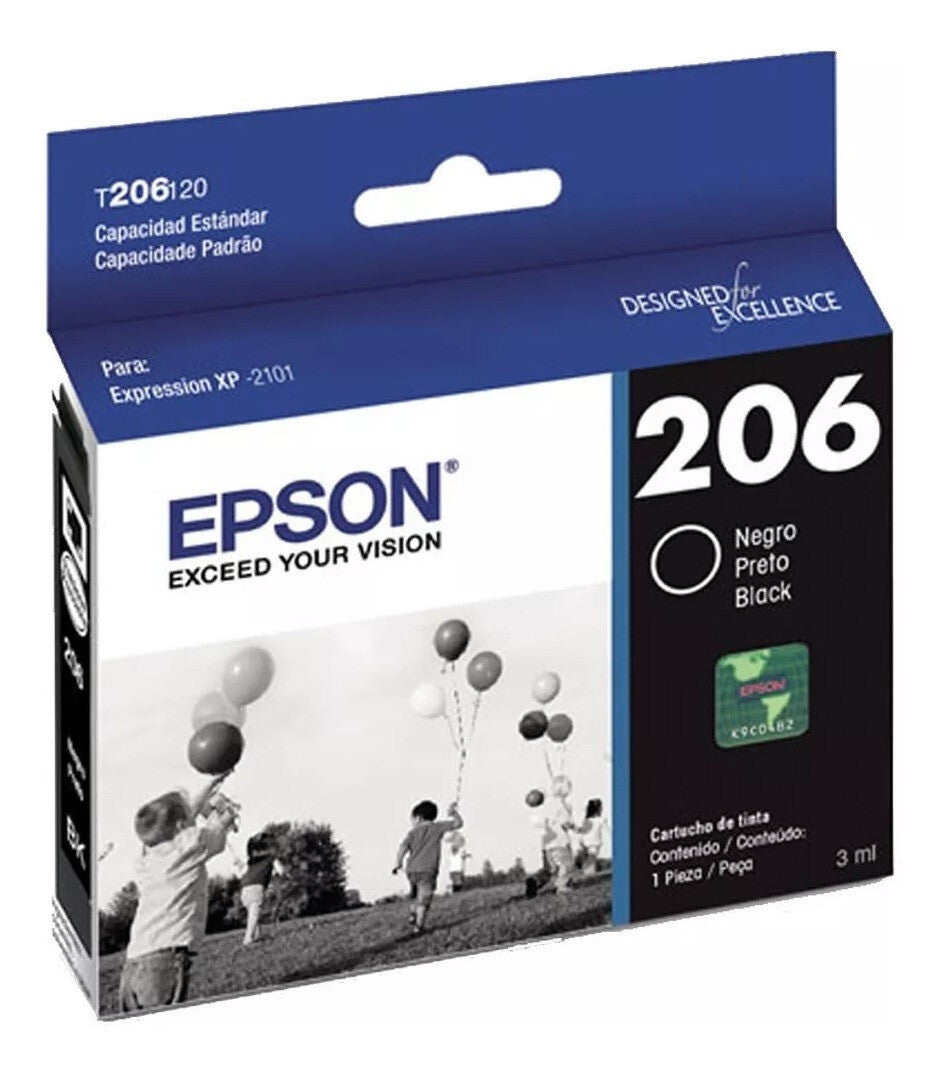 Epson T206 cartucho de tinta 1 pieza(s) Original Negro