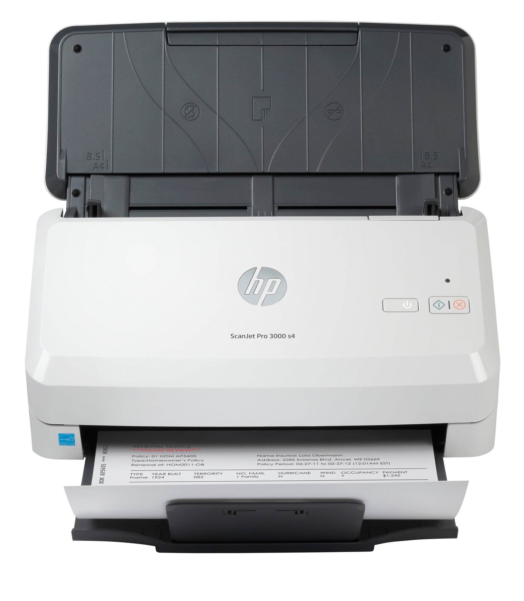 HP ScanJet Pro 3000 s4 Escáner alimentado con hojas 600 x 600 DPI A4 Negro, Blanco