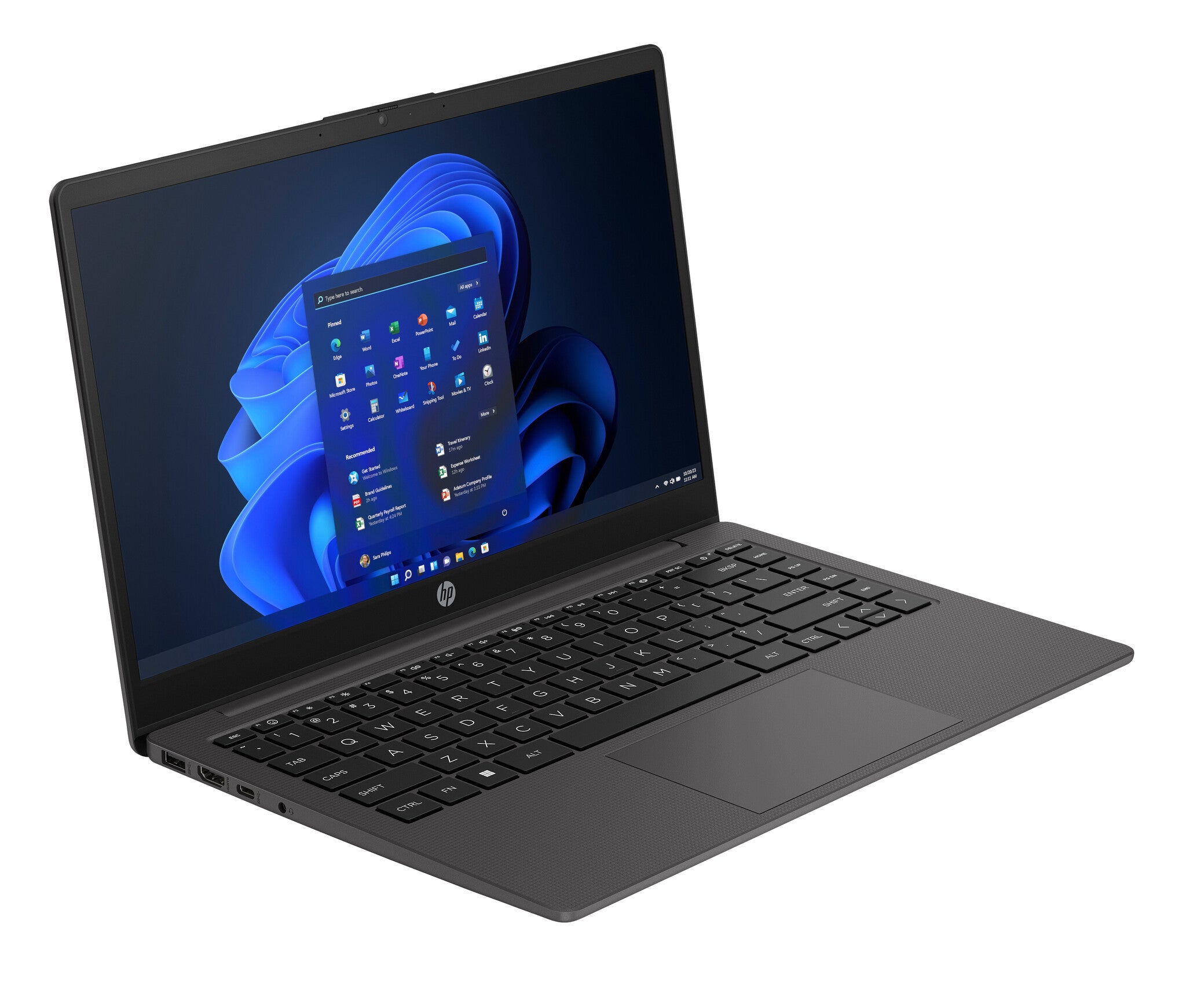 HP 245 G10 AMD Ryzen™ 5 7530U Computadora portátil 35.6 cm (14") HD 8 GB DDR4-SDRAM 512 GB SSD Wi-Fi 6 (802.11ax) Windows 11 Home Negro