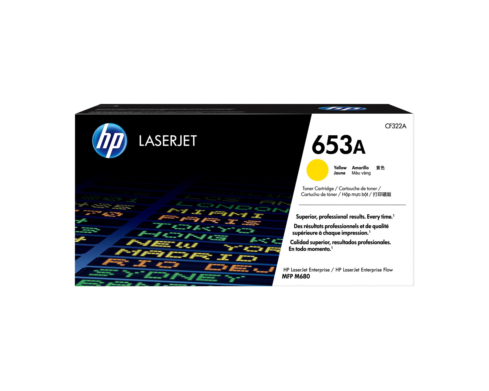 HP Cartucho de tóner original 653A LaserJet amarillo