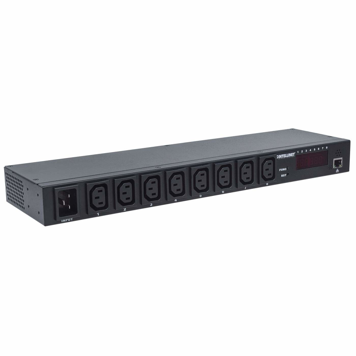 Intellinet Barra multicontactos de 8 salidas para montaje en rack de 19"