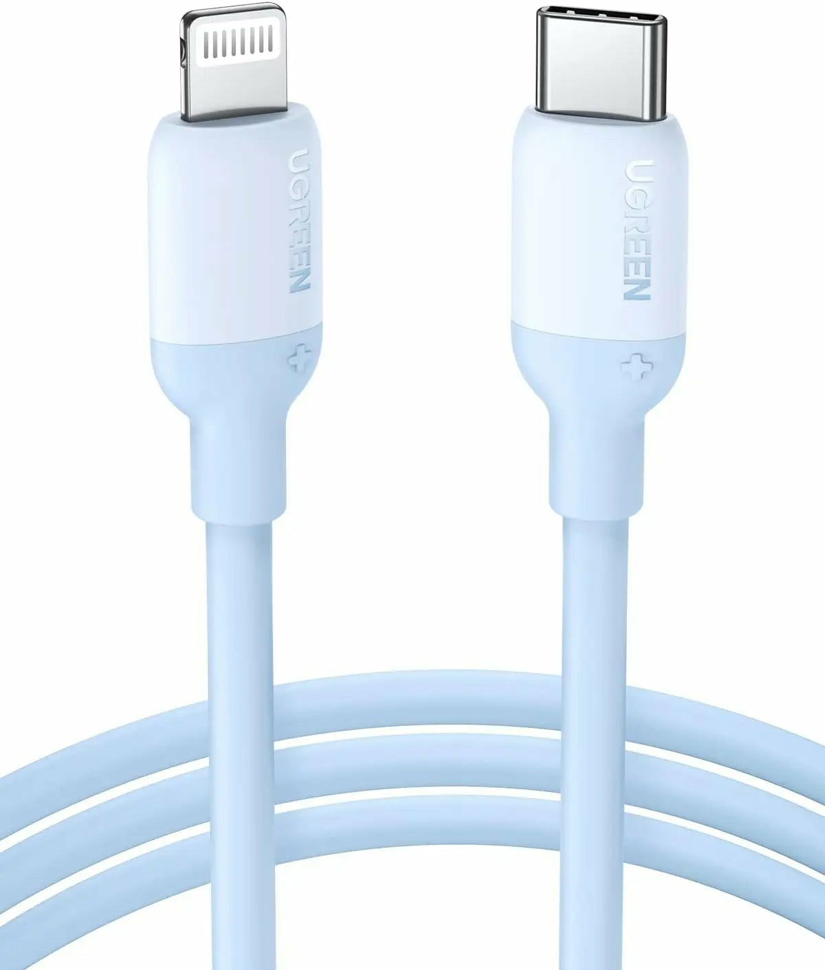 Cable USB-C a Lightning / Certificado MFi / 1 Metro / Adecuado para iPhone, iPad, iPod / Carga Rápida PD 20W /  Sincronización de Datos de hasta 480 Mbps / Goma de Silicona y  TPE. / Suave al Tacto / Color Navy Blue