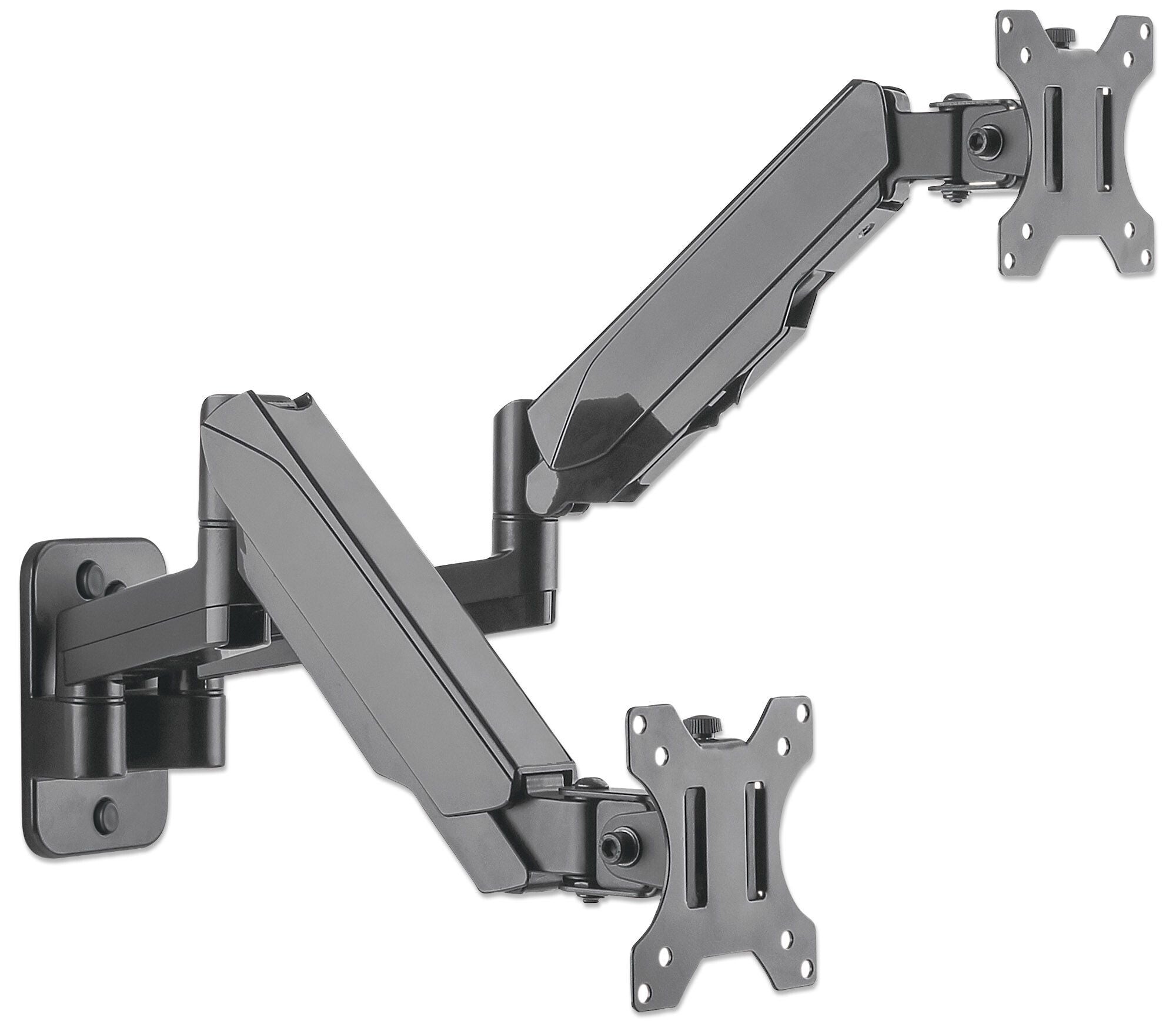 Manhattan Soporte universal de pared para dos monitores, con pistones a gas