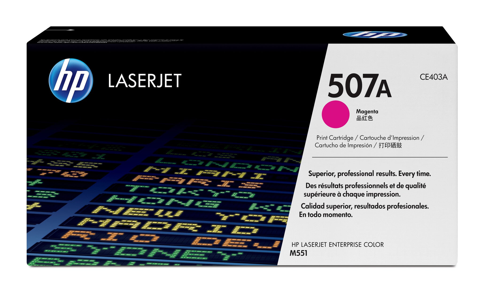 HP Cartucho original de tóner magenta 507A LaserJet