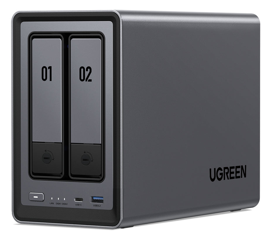 NASync DXP2800 | SO UGOS Pro |  Intel N100 12th Gen Intel® 4 Core™ | 2 Bahías SATA hasta 48TB | 2-Bahias (M.2 NVMe) hasta 16TB | 8GB DDR5 (Exp. a 16GB) | Ethernet 2.5G  | HDMI 4K | 2* USB2.0 | 1*USB 3.2Gen | 1* USB 3.2Gen2 | 1*USB-C 3.2Ge