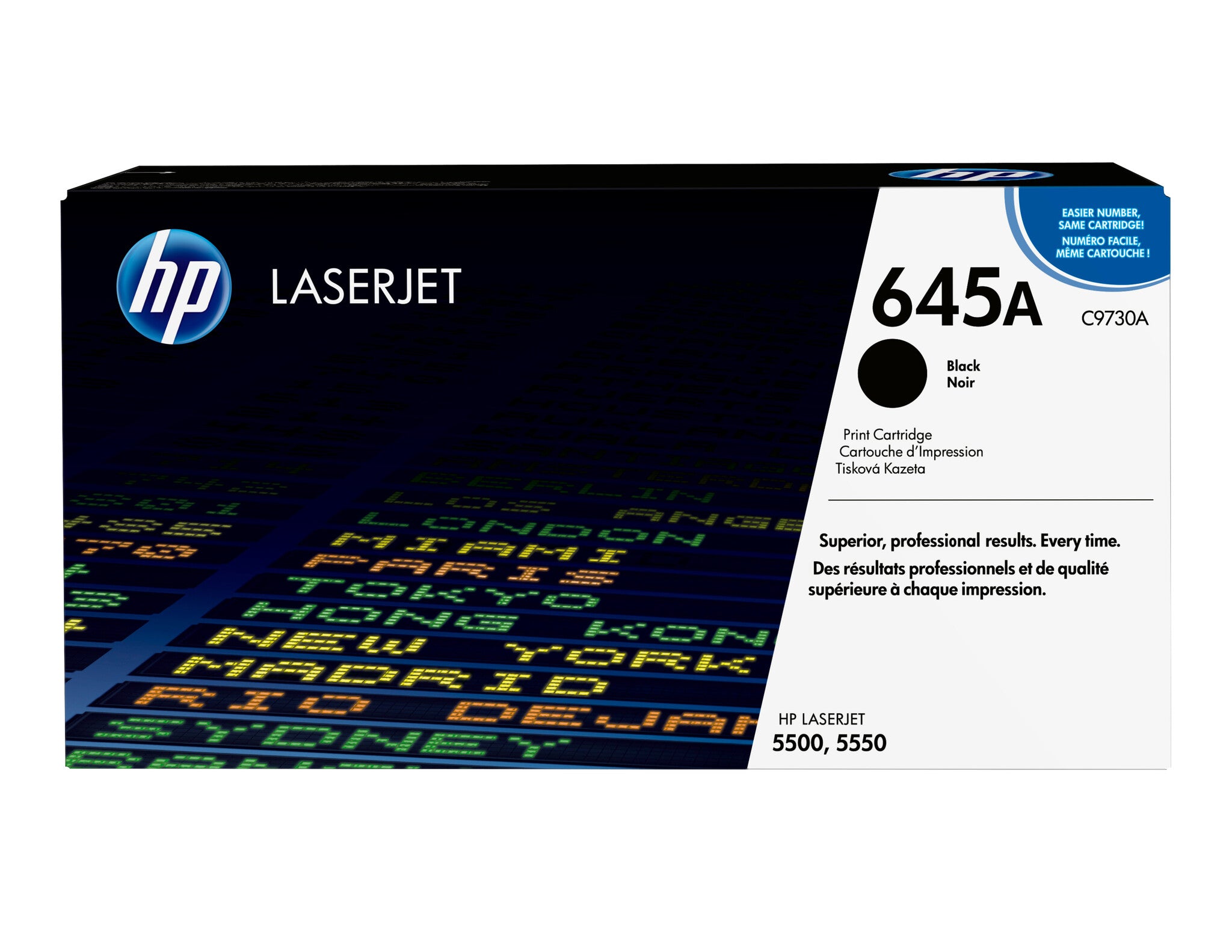 HP Cartucho original de tóner negro 645A LaserJet