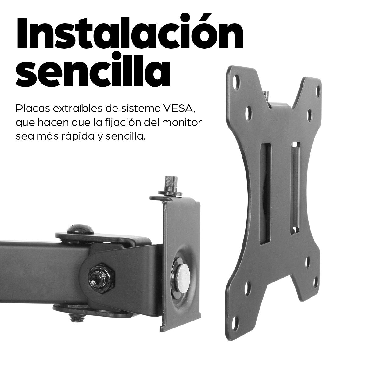 Manhattan Soporte universal para 2 monitores con brazos de doble articulación