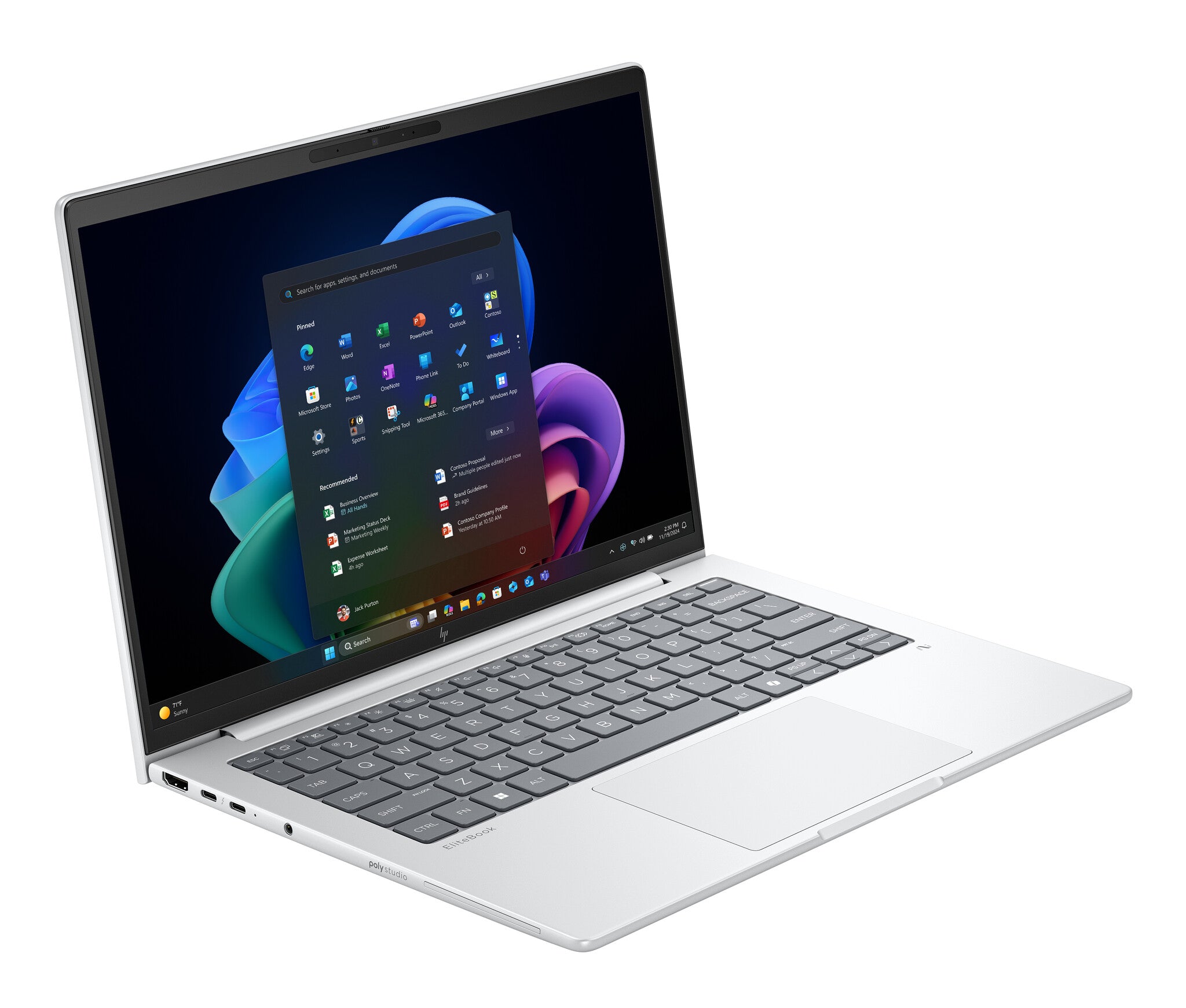 HP EliteBook 8 G1i 14 inch Notebook Next Gen AI PC Copilot+ PC Intel Core Ultra 5 228V Computadora portátil 35.6 cm (14") WUXGA 32 GB LPDDR5x-SDRAM 512 GB SSD Wi-Fi 7 (802.11be) Windows 11 Pro Plata