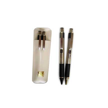Zebra 5000 Metallic Ballpoint Pen Black - 2 count