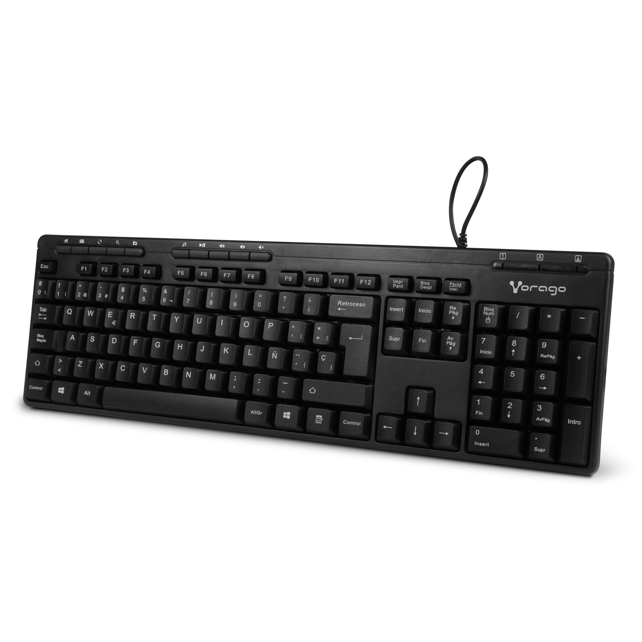 Vorago KB-202 teclado Oficina USB Español Negro