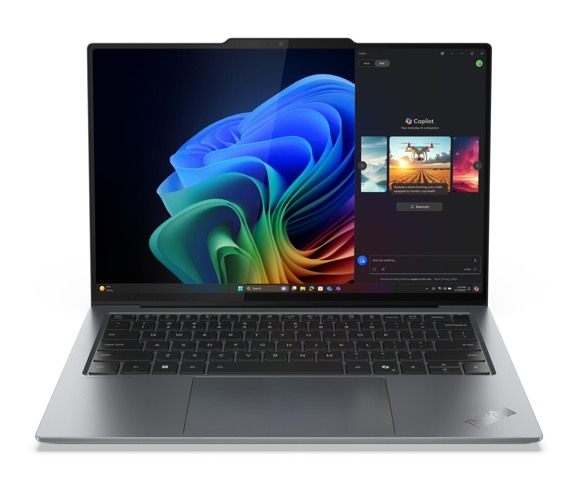 LAPTOP LENOVO THINKPAD X9-14 GEN 1 AURA EDITION / CORE ULTRA 7 258V 4.8GHZ / COPILOT+ PC / 32GB LPDDR5 / 1TB SSD / 14 WUXGA (1920X1200) TOUCH / BACKLIT KEYBOARD / WIN 11 PRO / 1YR CENTRO DE SERV