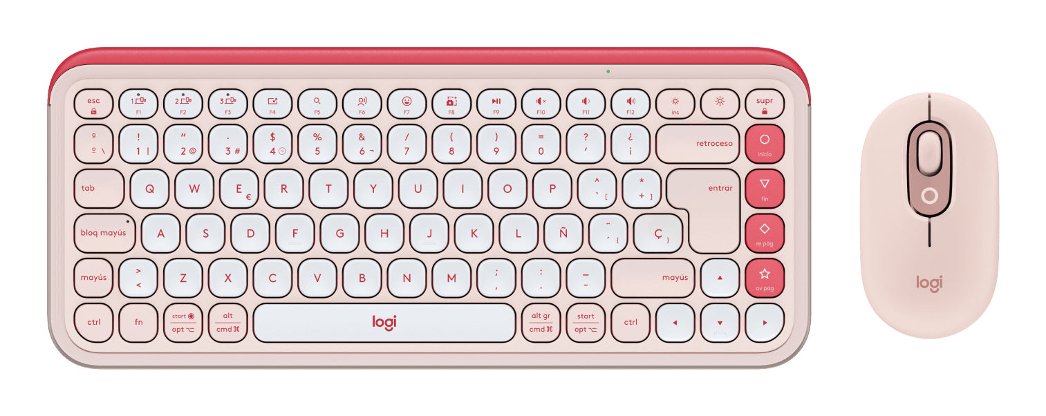 Logitech Pop Keys and Mouse Icon Rose