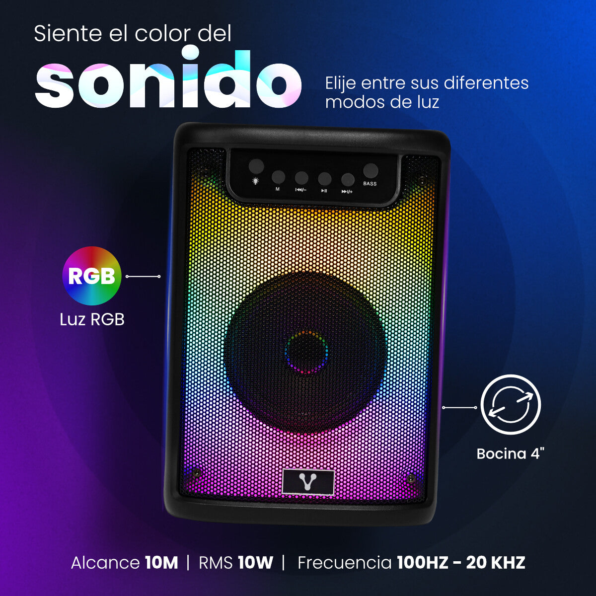 Vorago KSP-205 altavoz portátil y para fiesta Altavoz portátil estéreo Negro 10 W