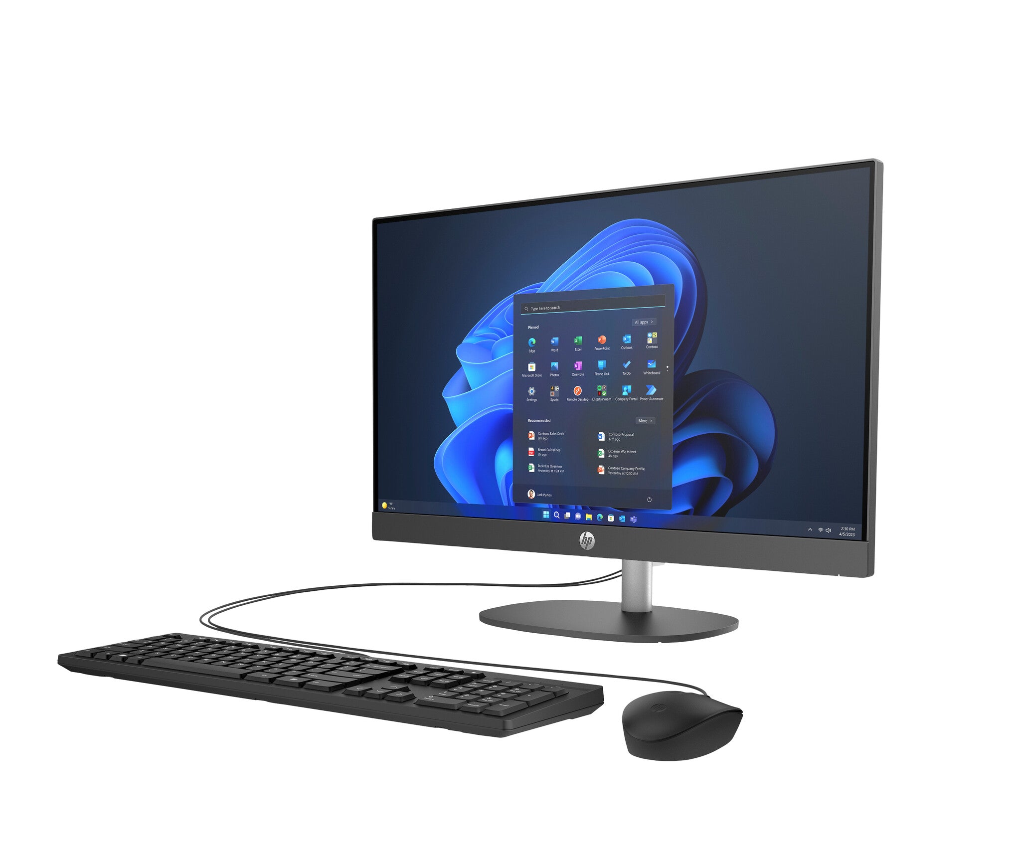 HP ProOne 240 G10 Intel Core Ultra 5 125U 60.5 cm (23.8") 1920 x 1080 Pixeles PC todo en uno 8 GB DDR5-SDRAM 512 GB SSD Windows 11 Home Wi-Fi 6 (802.11ax) Gris
