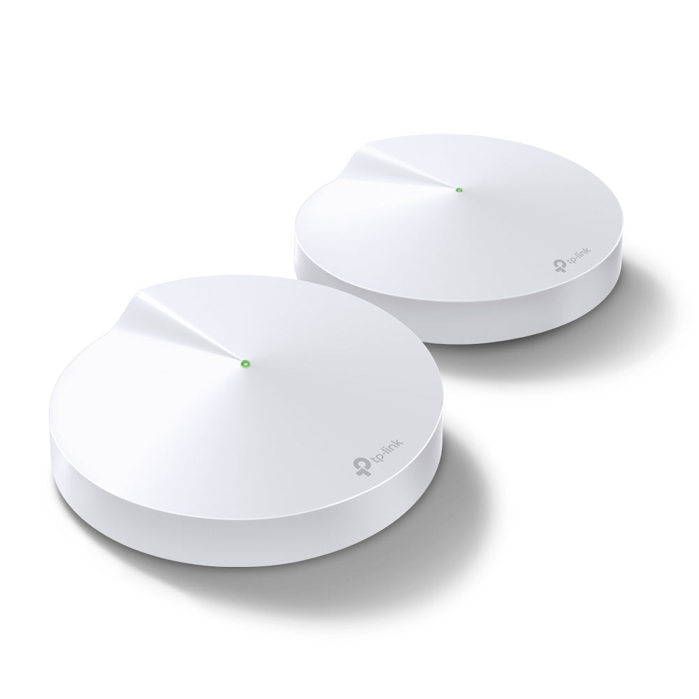 Kit 2 Routers Inalámbricos MESH Interior para Hogar / Doble Banda Wi-Fi 5 AC1300 Mbps / 2 Puerto Gigabit WAN/LAN / 4 Antenas Internas / Administración Mediante la App Deco (iOS, Android) / Protección HomeCare
