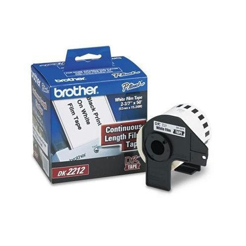 Cinta Etiquetadora Brother DK2212 Papel Negro sobre Blanco de Longitud Continua 29mm x 15m