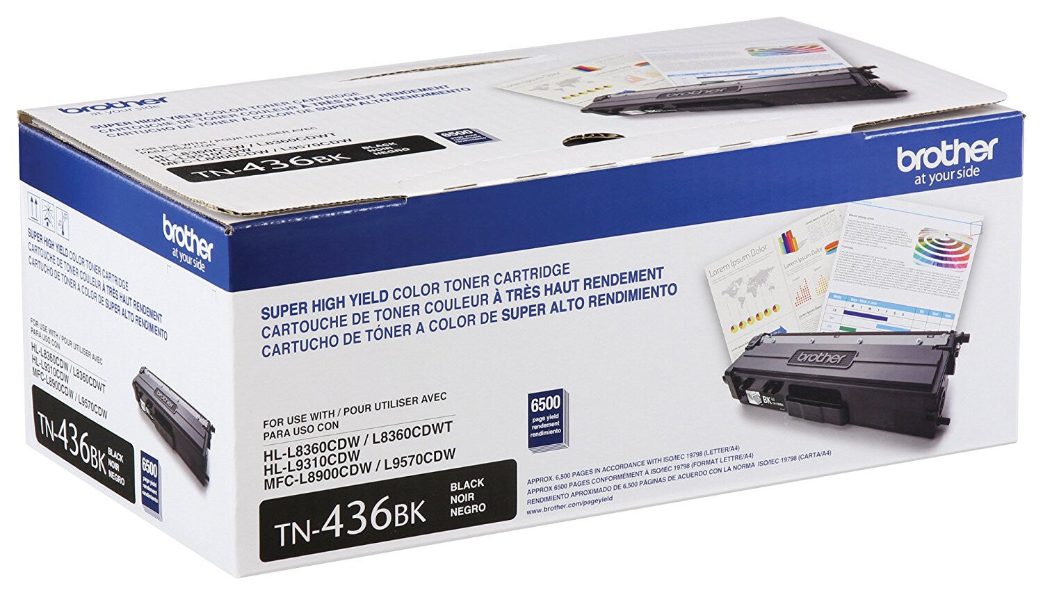 Brother TN-436BK cartucho de tóner 1 pieza(s) Original Negro