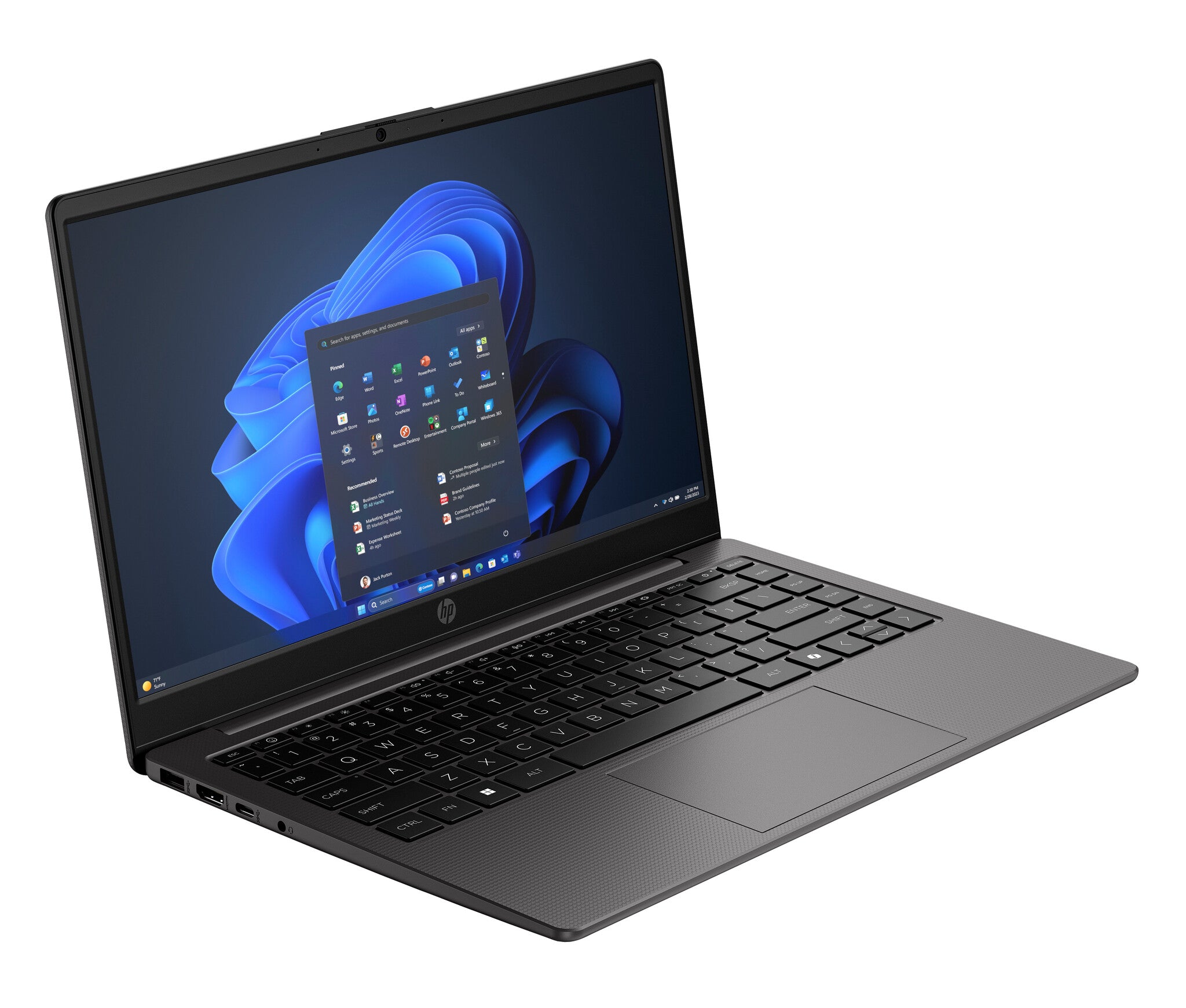 HP 240R 14 inch G10 Notebook PC Intel Core 3 100U Computadora portátil 35.6 cm (14") HD 8 GB DDR4-SDRAM 512 GB SSD Wi-Fi 6 (802.11ax) Windows 11 Home Negro